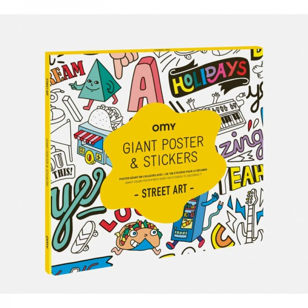Poster géant et stickers - Street art
