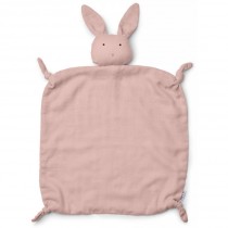 Doudou carré Agnete - Lapin rose