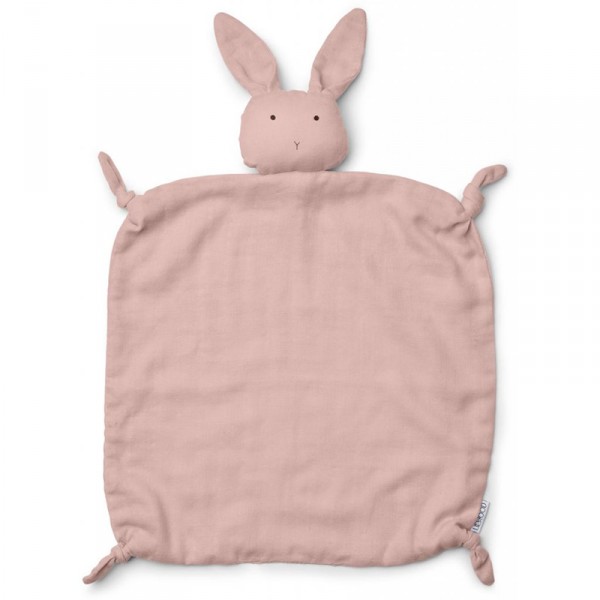 Doudou carré Agnete - Lapin rose