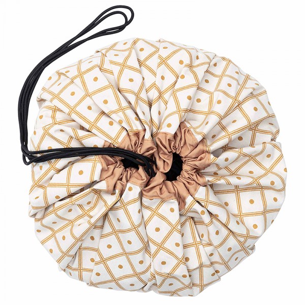 Tapis de jeu et sac de rangement Geo moutarde