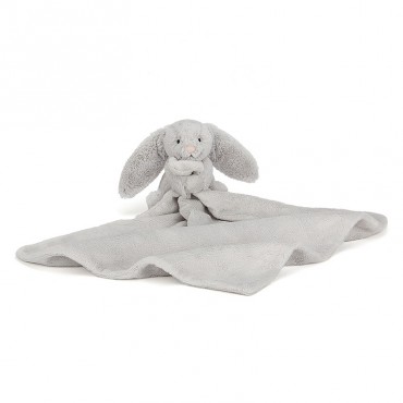 Doudou lapin - Bashful soother gris argent