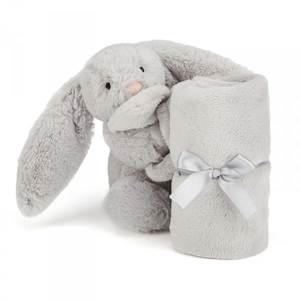 Doudou lapin - Bashful soother gris argent