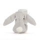 Doudou lapin - Bashful soother gris argent