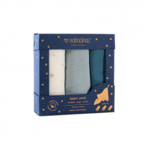 Pack 3 langes Love 70x70 cm - Bleu