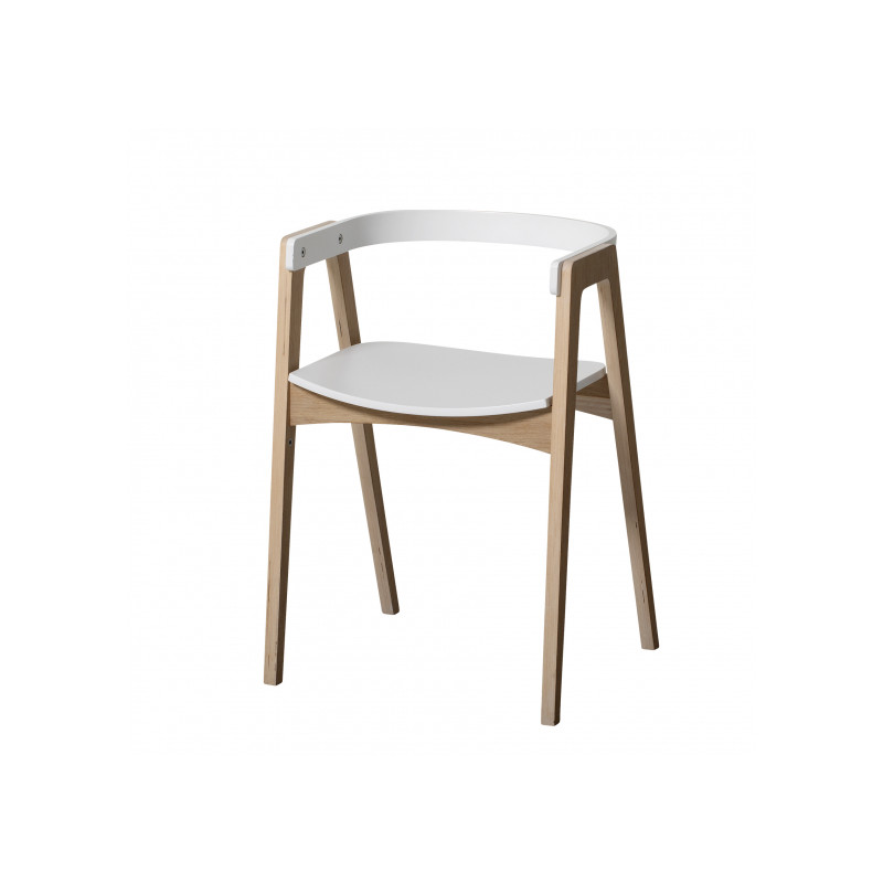 Chaise réglable en hauteur Wood - Blanc et chêne - Le Pestacle de