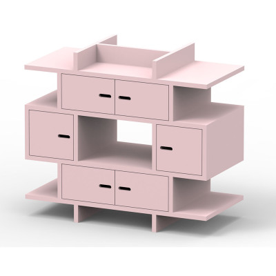 Commode et plan à langer - Madaket - Rose hiver